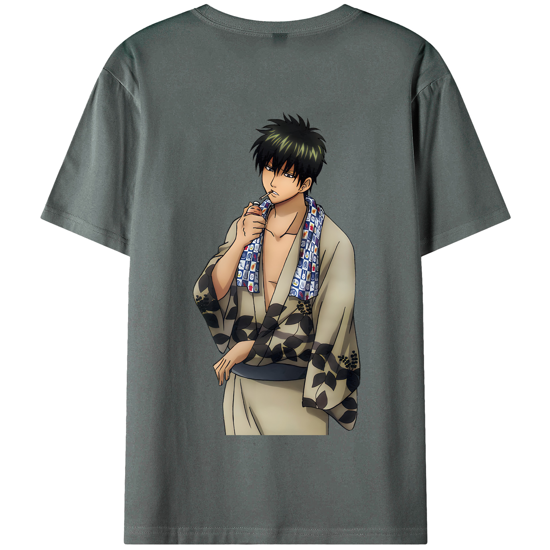 （画像用） ぎんたま 坂田銀時（さかたぎんとき） 神楽 志村新八（しむら しんぱち） GINTAMA Sakata Gintoki Kagura Shimura Shinpachi 綿100％半袖Tシャツ（背面プリント）